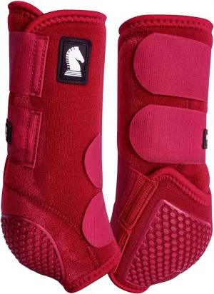 Classic Equine Flexion by Legacy2 Support Boots, Front (Crimson, Large)