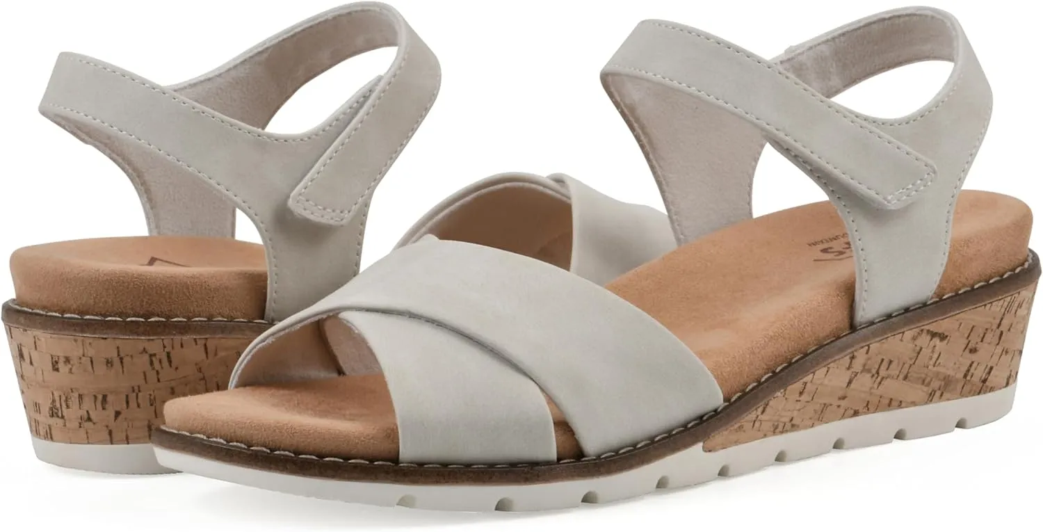 CLIFFS BY WHITE MOUNTAIN Women's Tinna Cork Wedge Sandal