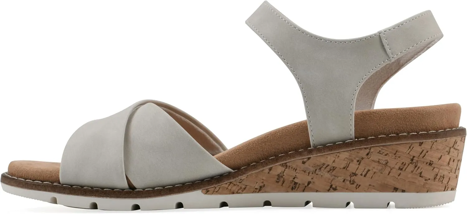CLIFFS BY WHITE MOUNTAIN Women's Tinna Cork Wedge Sandal