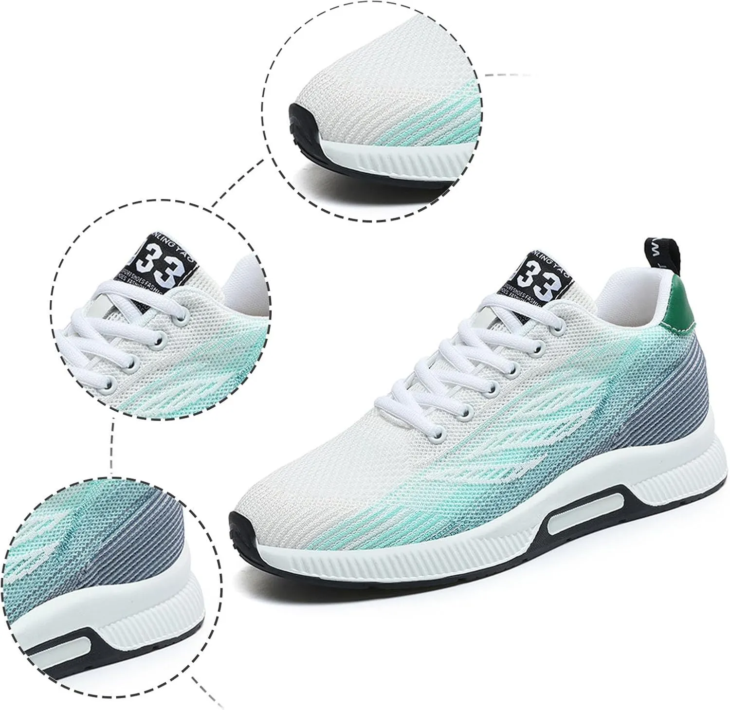 Couple Men's Elevator Shoes Men's Casual Mesh Trainers Lightweight Breathable Lace Up Sports Shoes with Hidden Lift Heel for Men 10 Cm Mens Club C 85 Fashion Sneaker