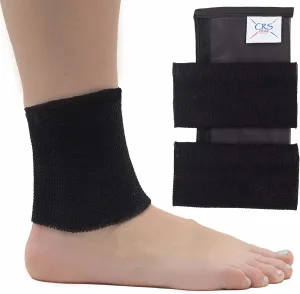 CRS Cross Ankle Gel Sleeves. One Pair of Premium Padded Skate Socks to Cushion and Protect Ankle, Foot and Leg for Figure Skating, Ice Hockey, Roller, Inline Skates. Riding or Ski Boots.