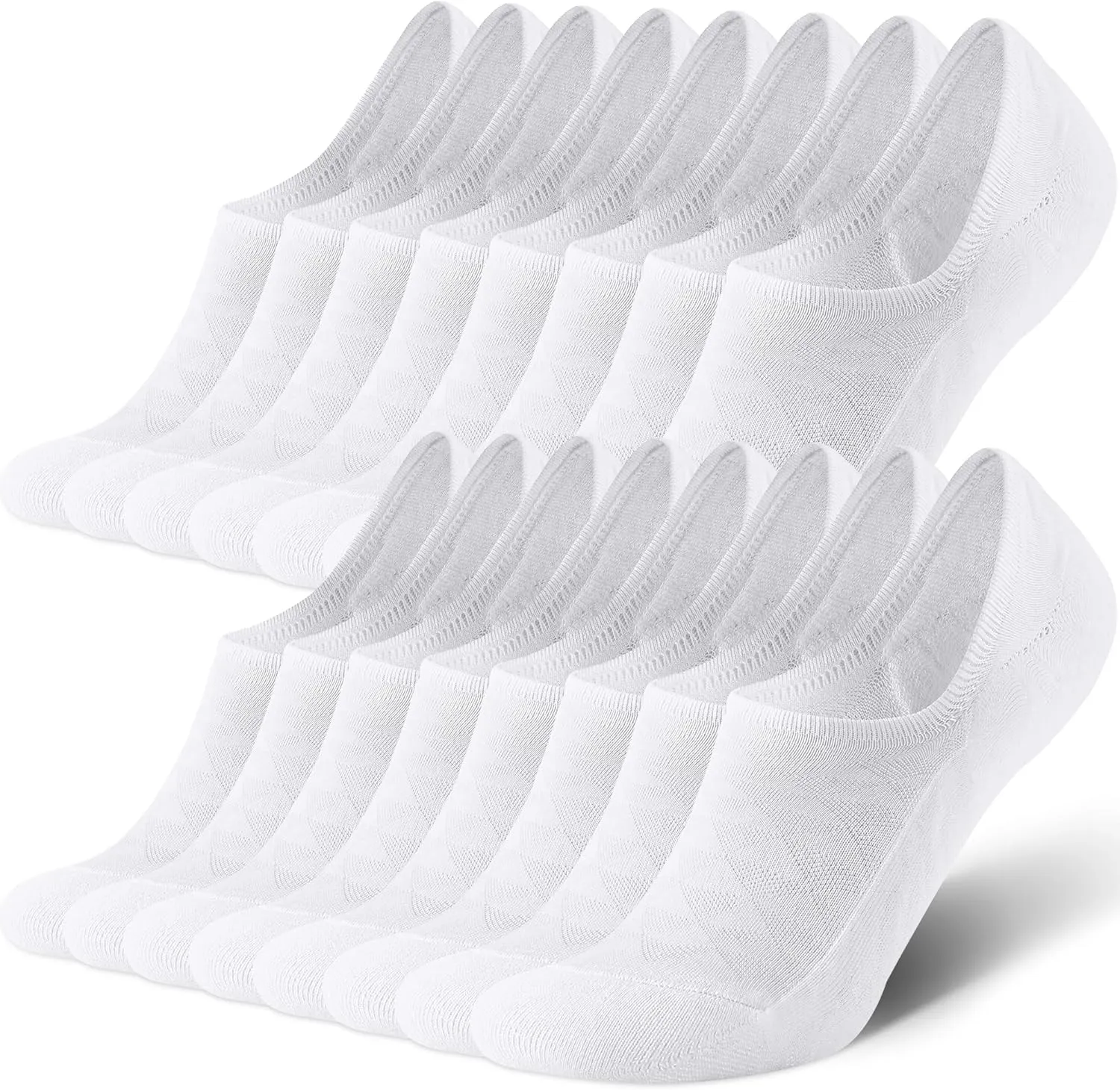 CS CELERSPORT 6/8 Pairs Mens No Show Socks with Cushion Low Cut Invisible Non Slip Socks