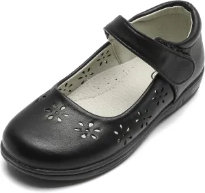 DADAWEN Girls Mary Jane Flats School Uniform Shoes Strap Dress Shoes (Toddler/Little Kid/Big Kid)