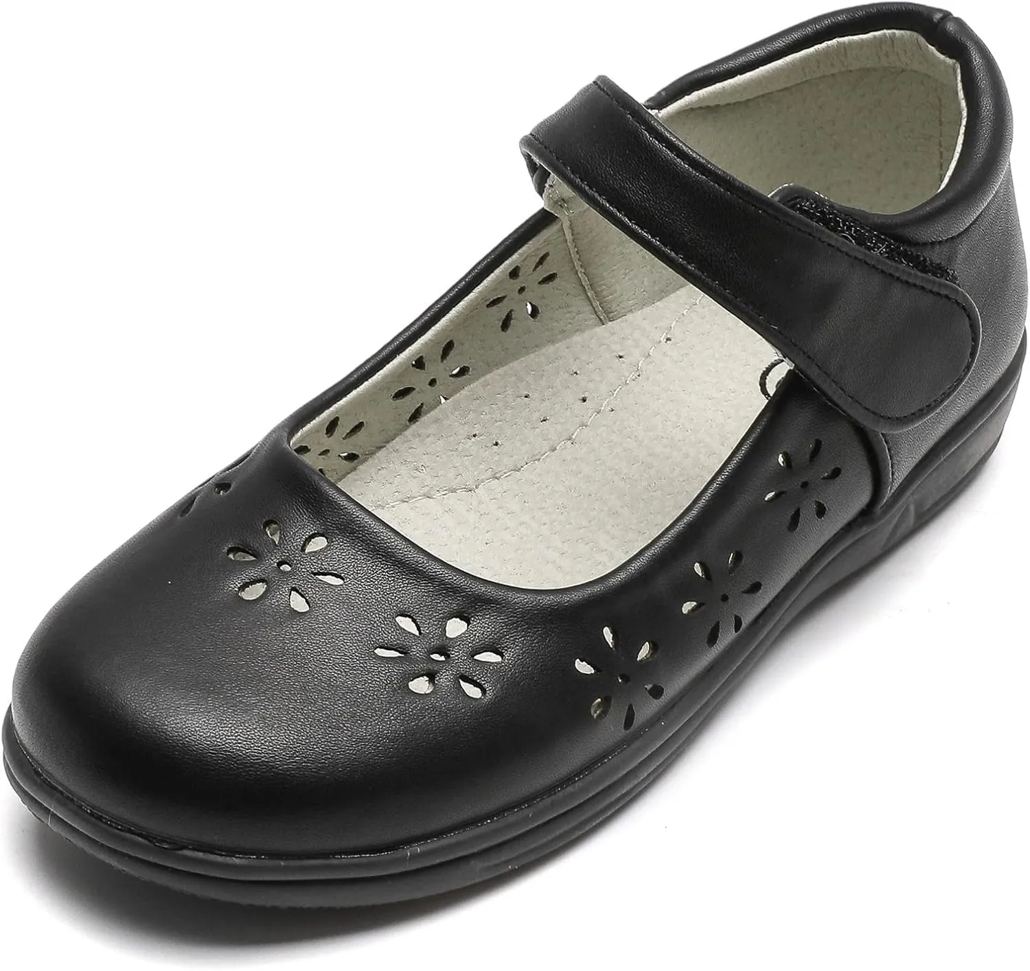 DADAWEN Girls Mary Jane Flats School Uniform Shoes Strap Dress Shoes (Toddler/Little Kid/Big Kid)