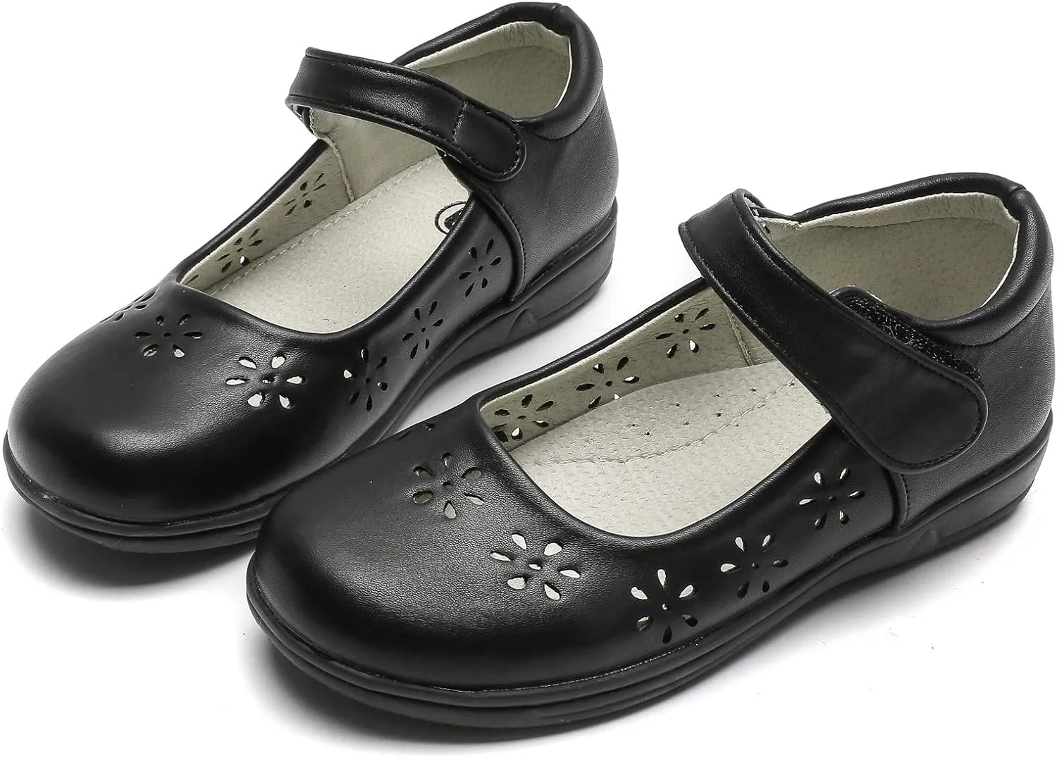 DADAWEN Girls Mary Jane Flats School Uniform Shoes Strap Dress Shoes (Toddler/Little Kid/Big Kid)