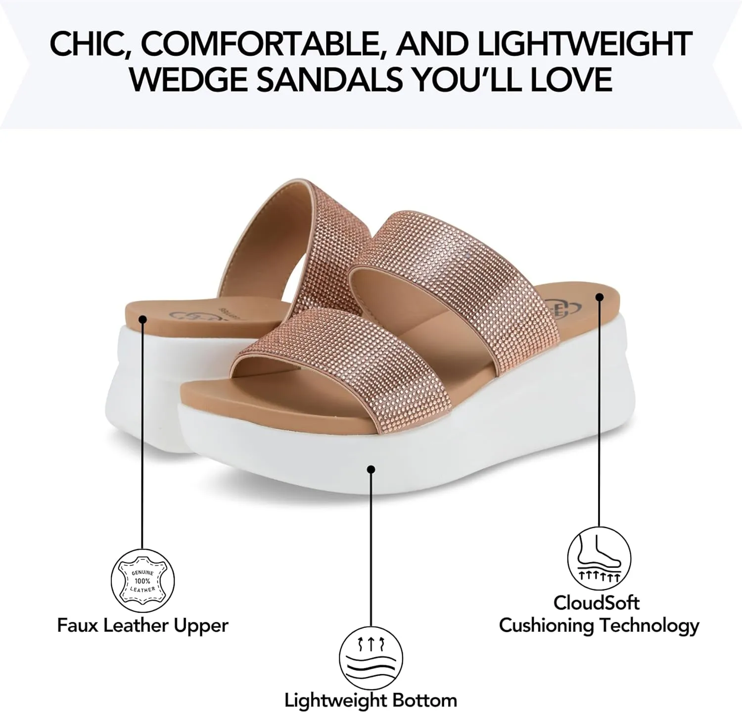 Daisy Fuentes Women's Wedge Sandals Fanita Comfortable Design