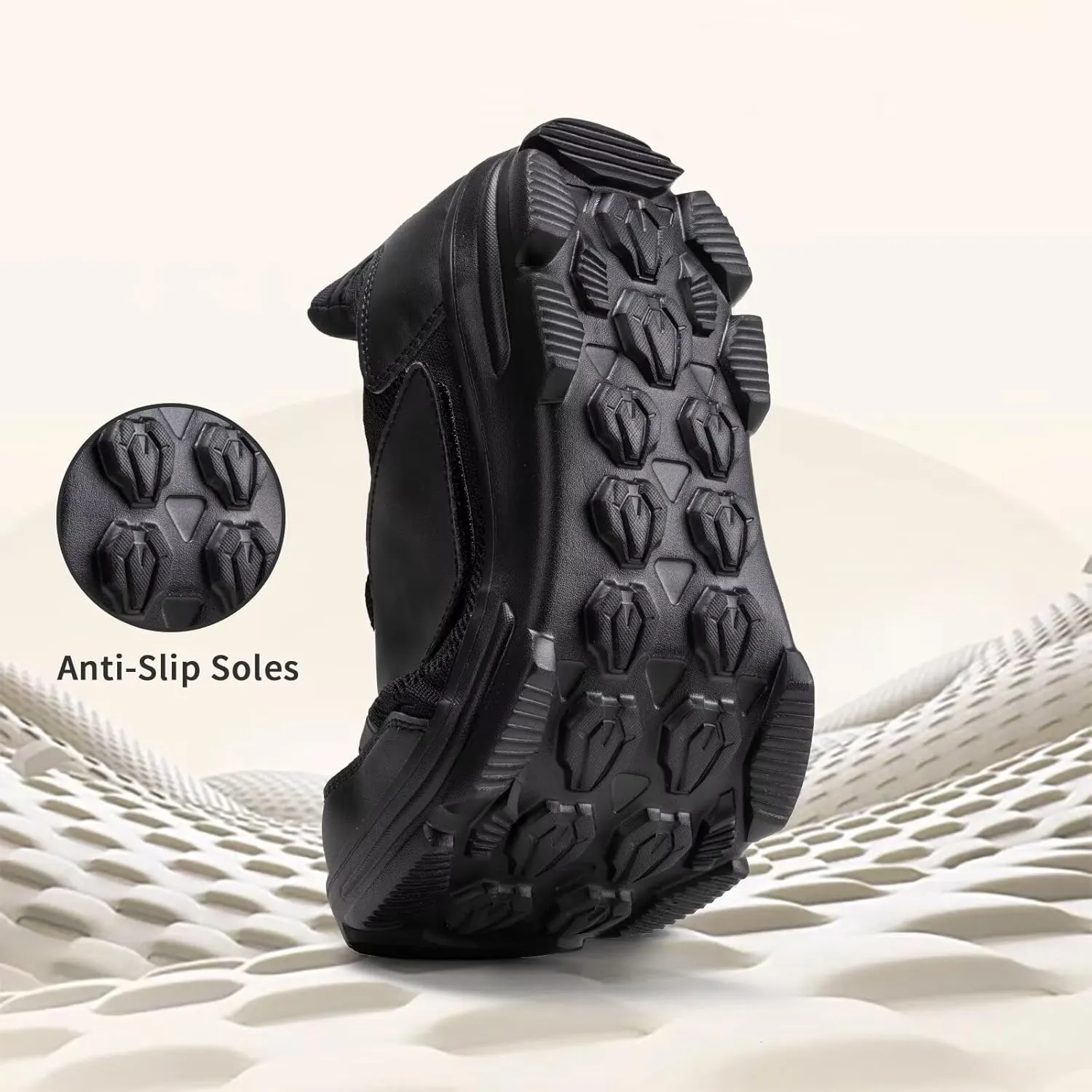 Diabetic Shoes for Men Extra Wide Walking Shoes Swollen Feet Shoes for Neuropathy Adjustable Closure with Arch Support
