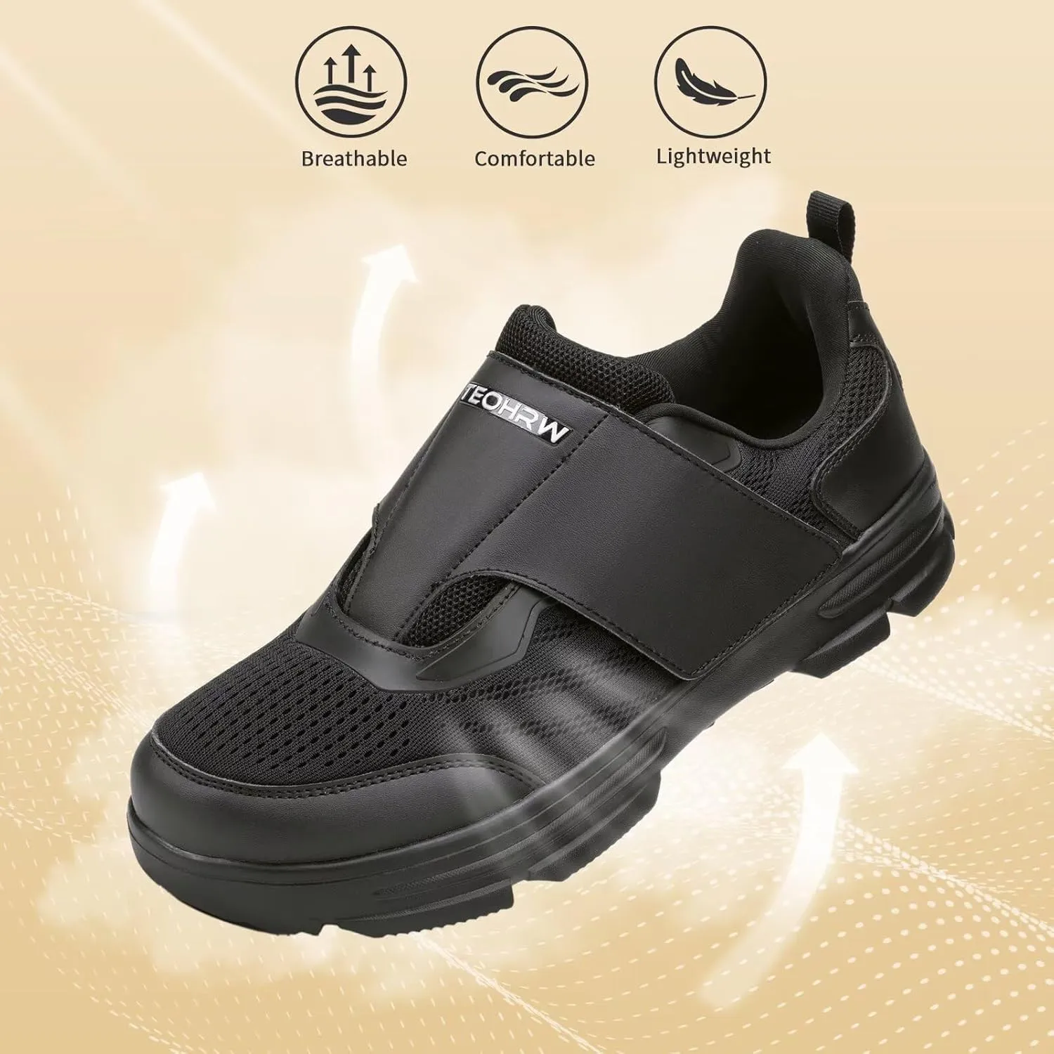 Diabetic Shoes for Men Extra Wide Walking Shoes Swollen Feet Shoes for Neuropathy Adjustable Closure with Arch Support