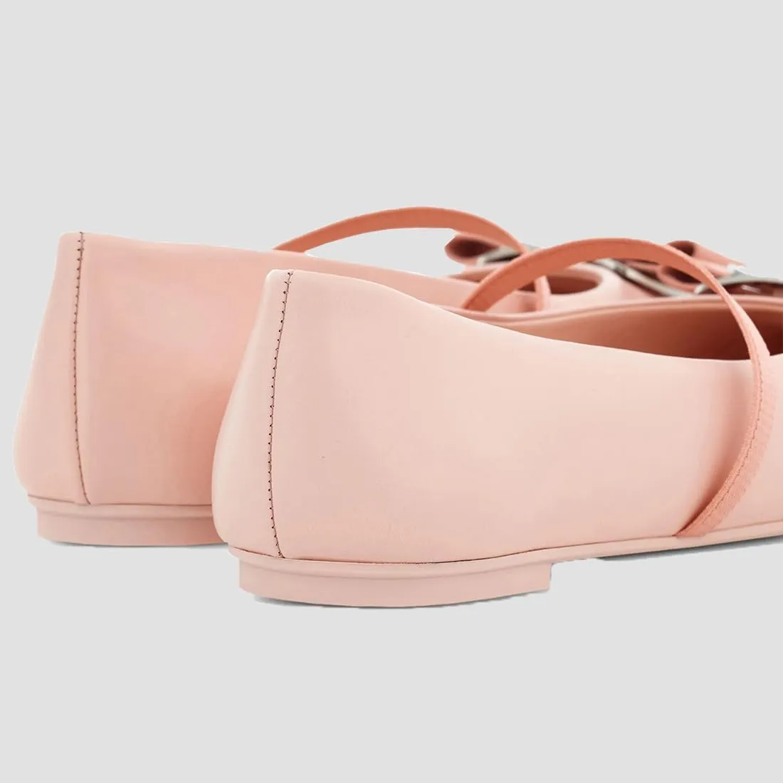Divanne Ballet Flats for Women, Bowtie Mary Jane Flats Square Toe Ballerina Shoes with Strap