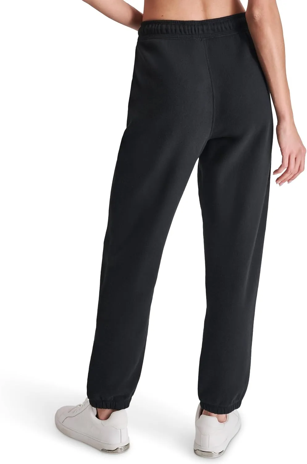 DKNY womens Varsity Embroidered Logo Jogger Fleece Sweatpant