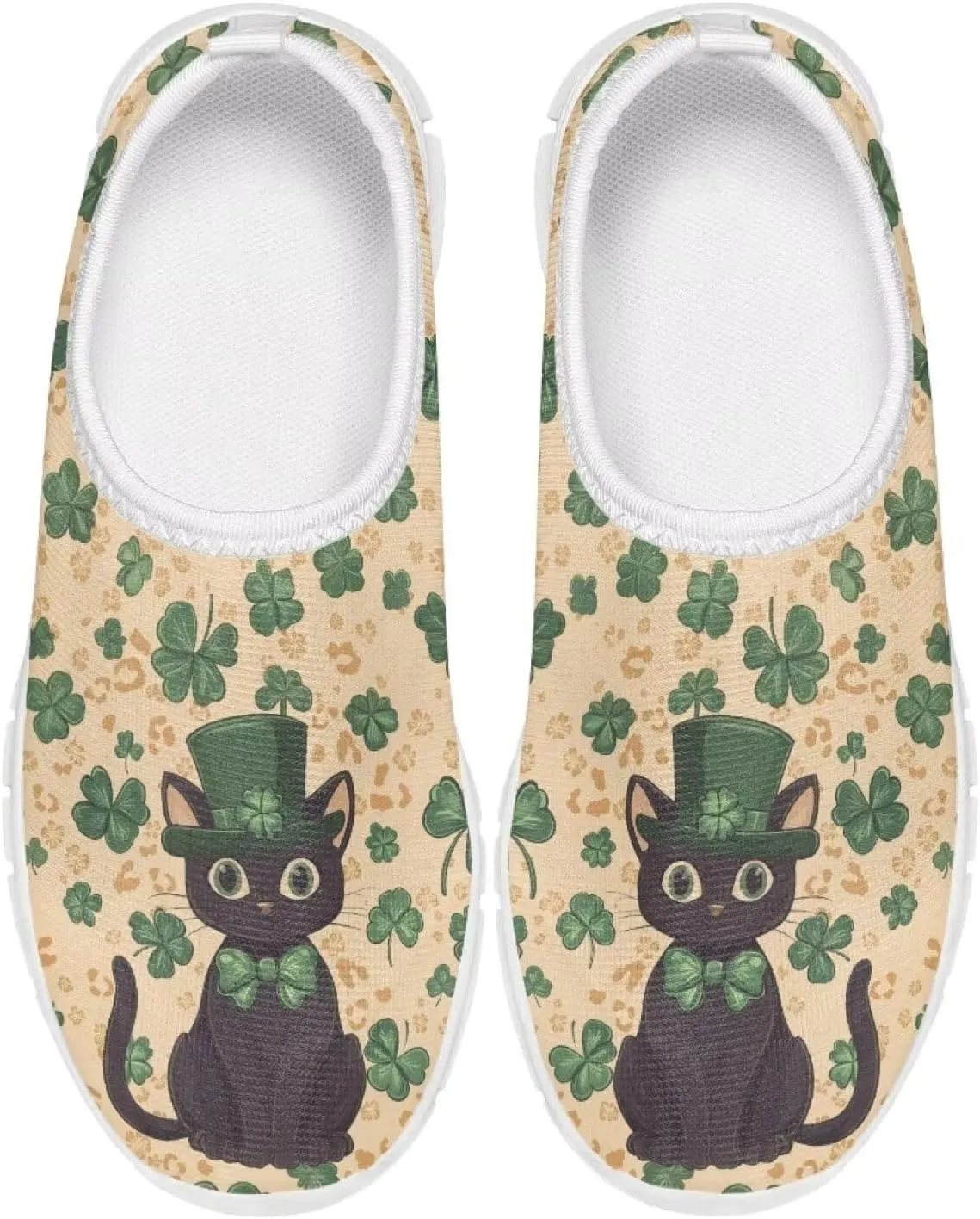 Doojoayie Girls St Patrick's Day Shoes Slip On Running Shoes Kids Holiday Present