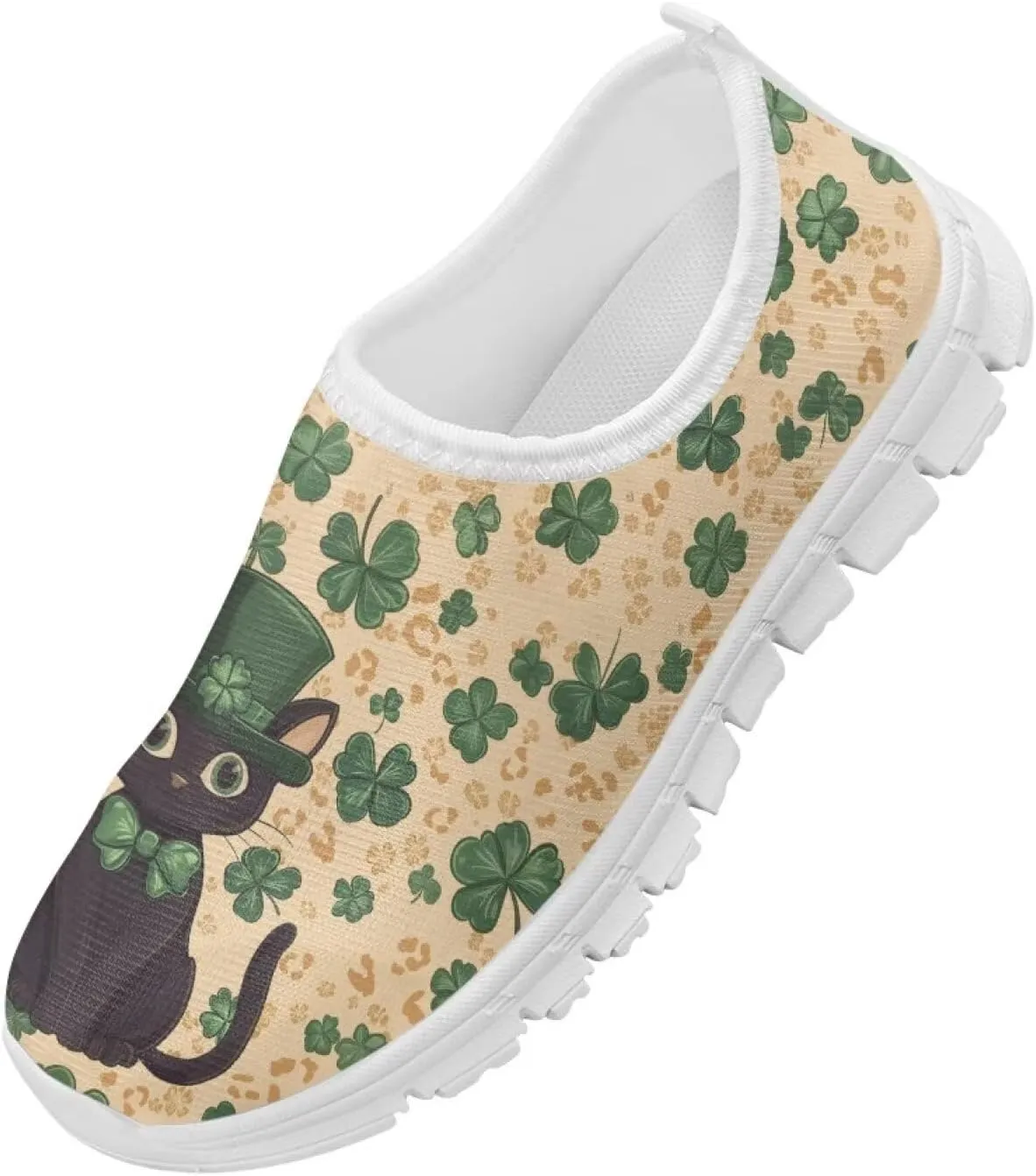 Doojoayie Girls St Patrick's Day Shoes Slip On Running Shoes Kids Holiday Present