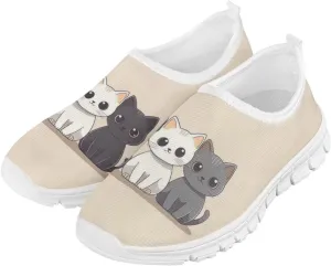 Doojoayie Little Girls Slip-On Walking Shoes for Kids Active Running Play