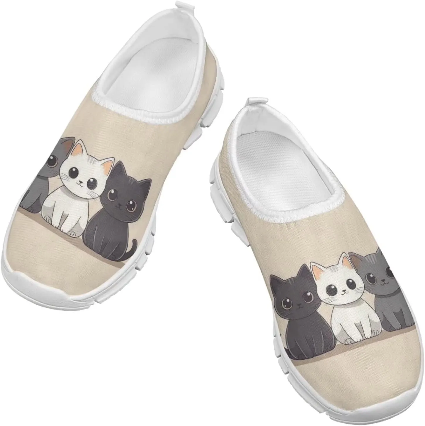 Doojoayie Little Girls Slip-On Walking Shoes for Kids Active Running Play