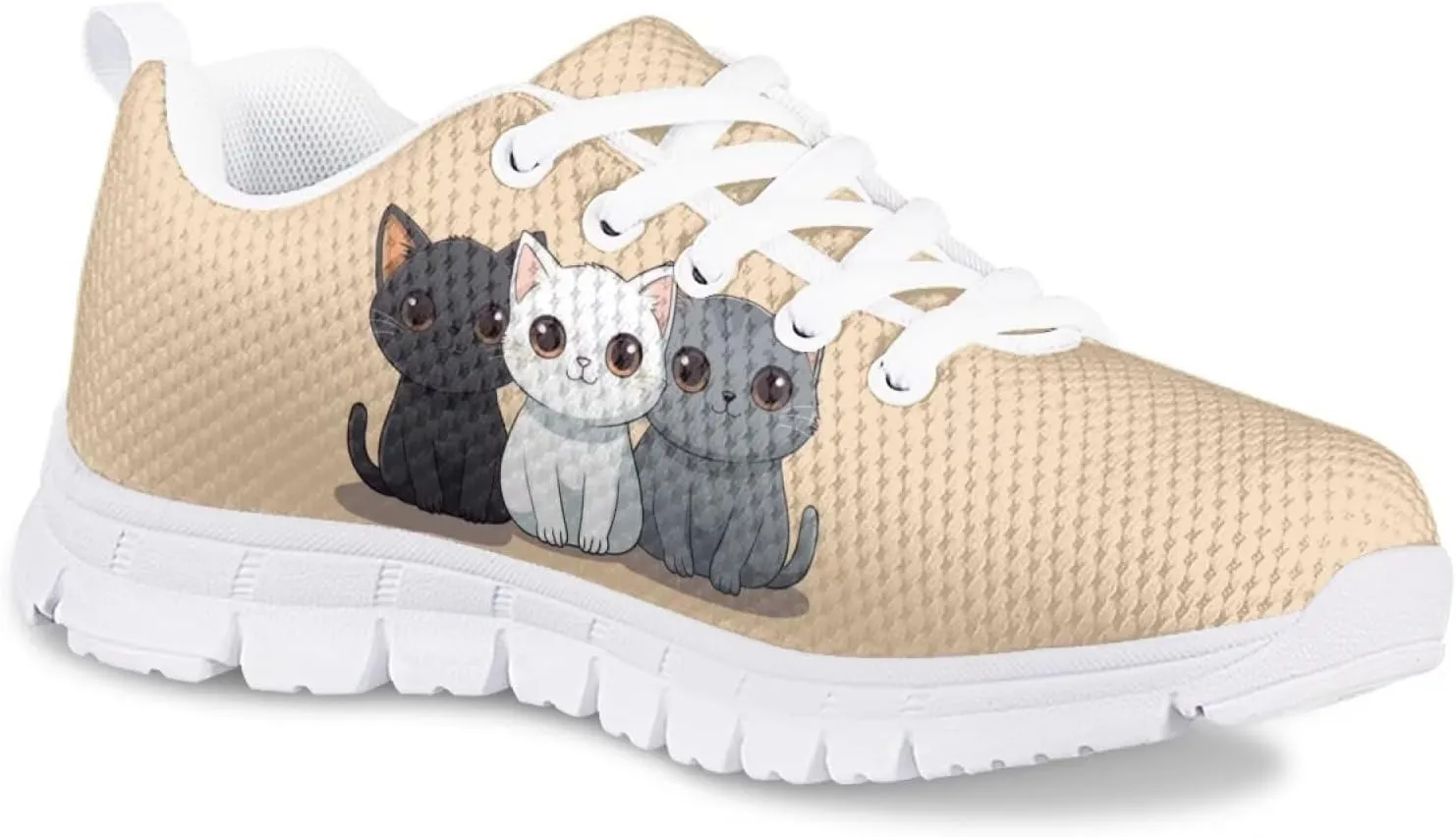 Doojoayie School Tennis Shoes for Girls Running Shoes Animal Pattern Casual Sneakers
