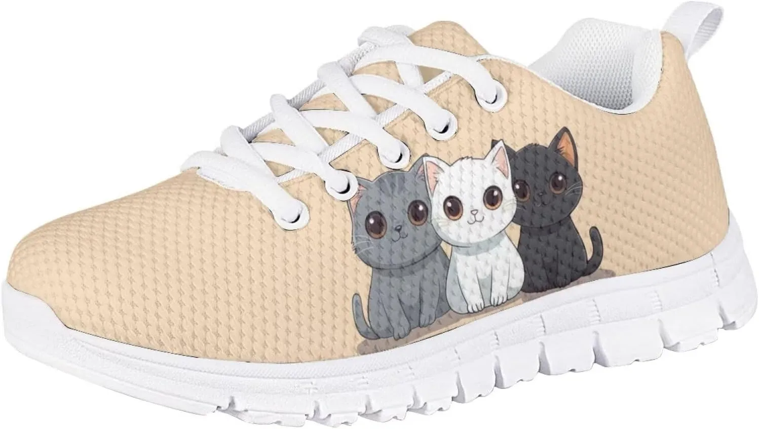 Doojoayie School Tennis Shoes for Girls Running Shoes Animal Pattern Casual Sneakers