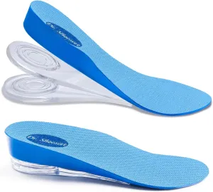 Dr. Shoesert 3-Layer Adjustable Height Increase Insoles, 3/4 Length Shock Absorption Cushion Heel Lift Inserts