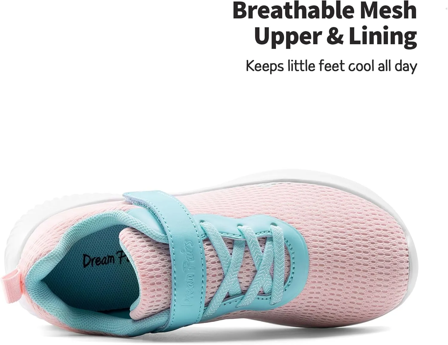 DREAM PAIRS Boys Girls Shoes Kids Tennis EZ-Ons FunRun Breathable Running Athletic Sport Sneakers