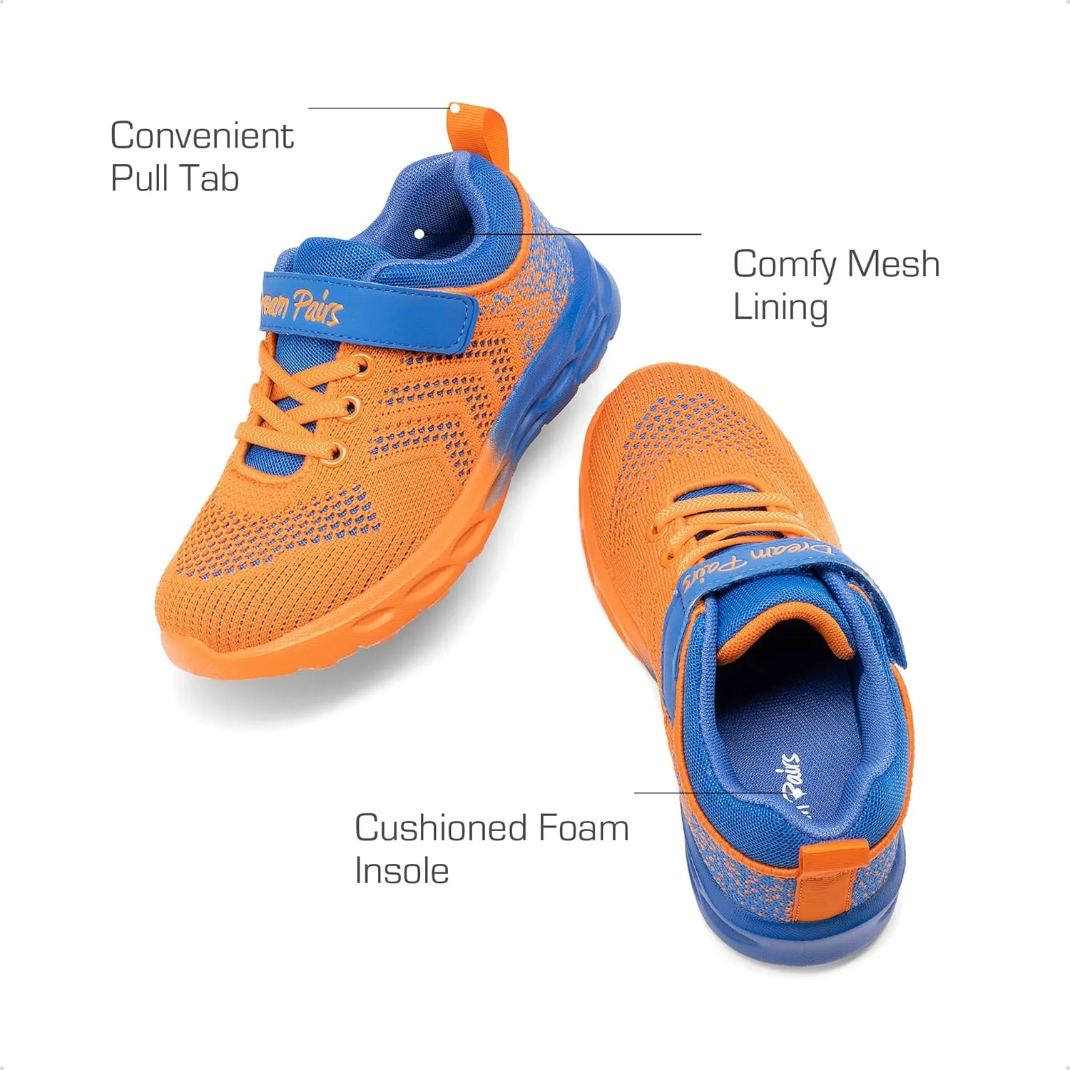 DREAM PAIRS Boys Girls Shoes Kids Tennis Footwear EZ-Ons GoGetters Running Athletic School Sneakers for Little/Big Kid