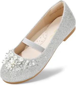 DREAM PAIRS Girls Ballet Flats Flower Shoes Mary Jane Ballerina Flat Dress Shoes for Daily/Wedding/Party