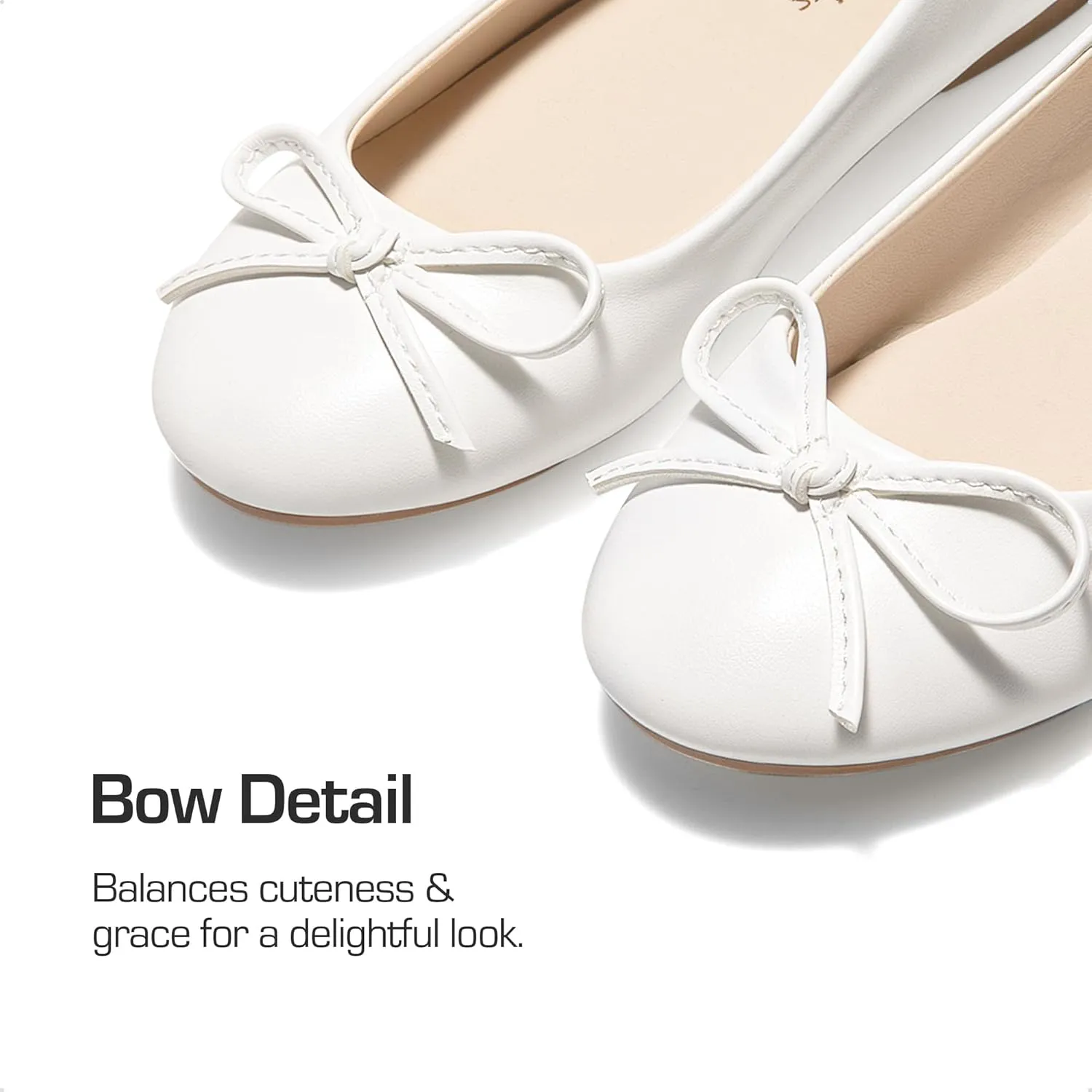 DREAM PAIRS Girls Dress Shoes Ballet Flats Slip-on Fashion Bow Flower Girl Shoes for Wedding, School, Party, Birthday