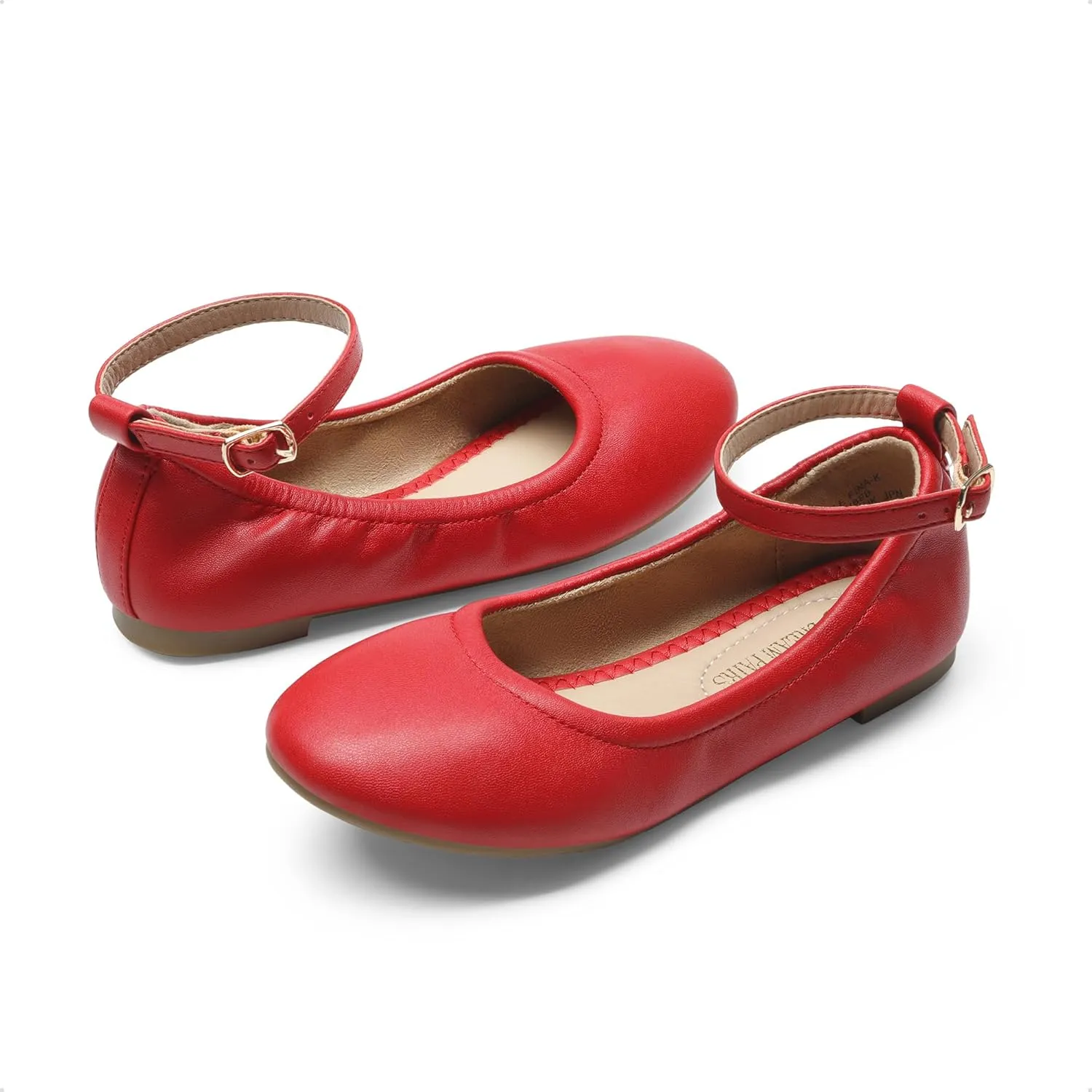DREAM PAIRS Girls Dress Shoes Girl's Ballerina Flat Ankle Strap Ballet Flats (Toddler/Little Kid/Big Kid)