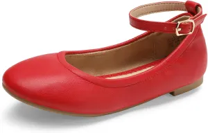 DREAM PAIRS Girls Dress Shoes Girl's Ballerina Flat Ankle Strap Ballet Flats (Toddler/Little Kid/Big Kid)