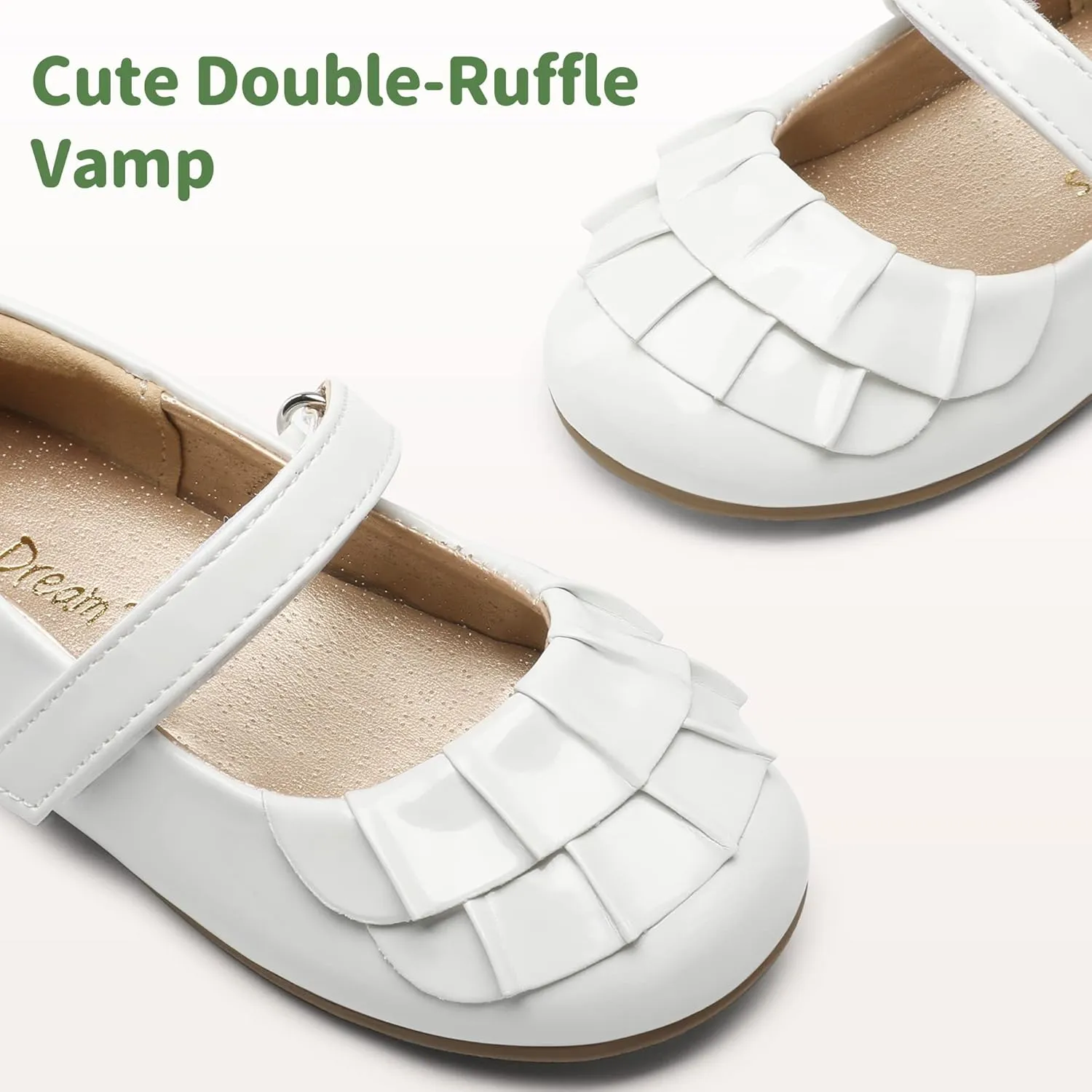 DREAM PAIRS Toddler Little Girls Mary Jane Ballet Flats Flower Girl Dress Shoes for Wedding Party School