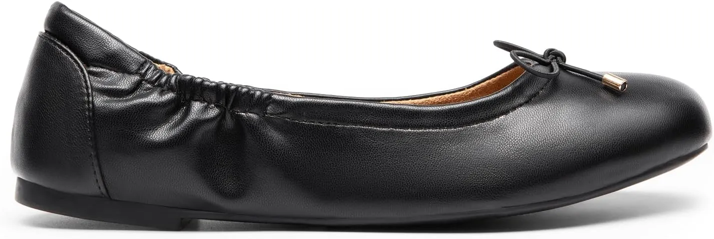 DREAM PAIRS Women's Ballet Flats, Foldable Round Toe Dress Shoes, Comfortable Slip On Work Flat Shoes with Bowknot