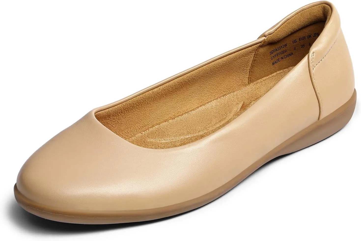 DREAM PAIRS Women’s Comfortable Ballet Dressy Work Flats, Round Toe Slip on Office Shoes