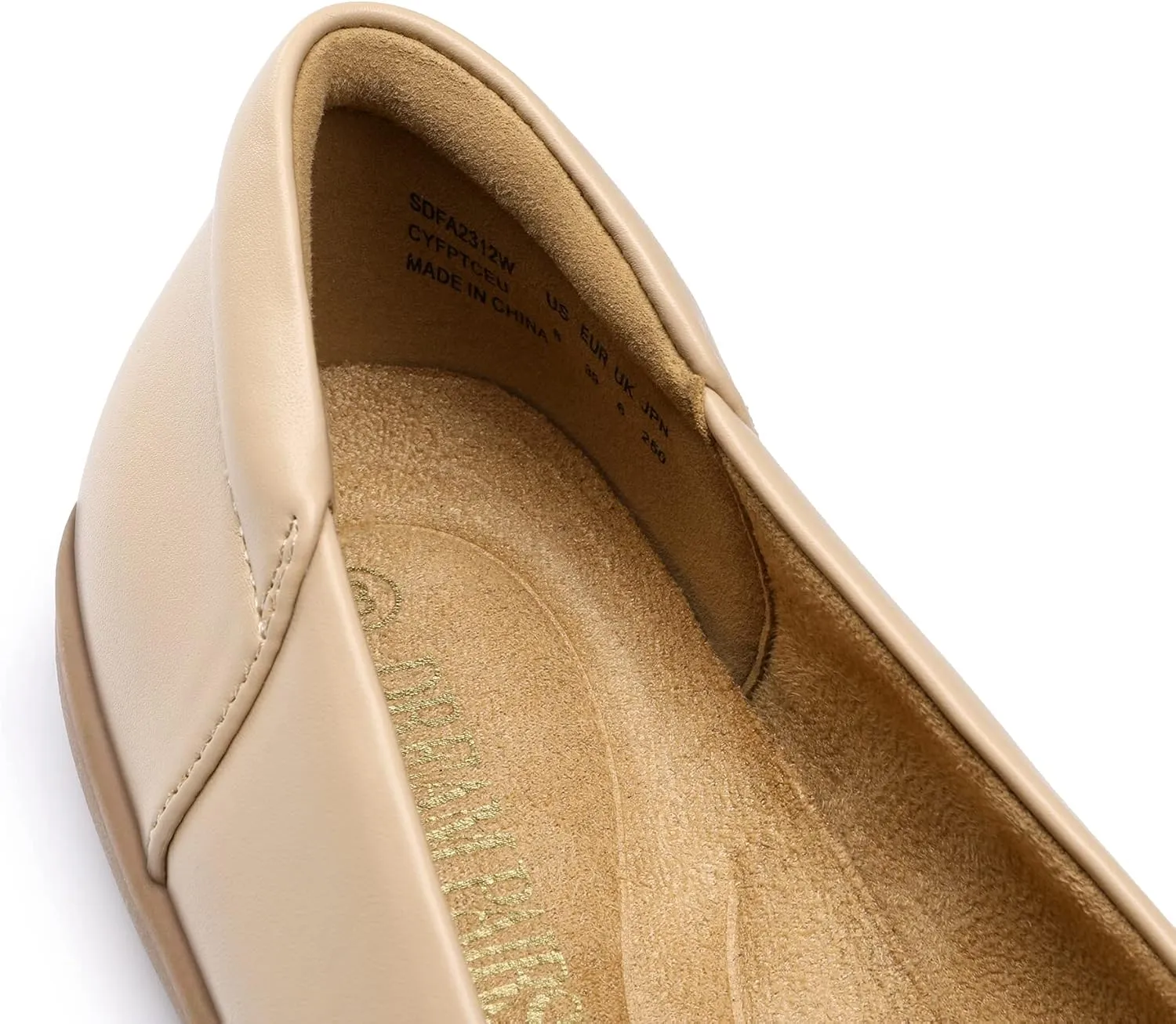 DREAM PAIRS Women’s Comfortable Ballet Dressy Work Flats, Round Toe Slip on Office Shoes