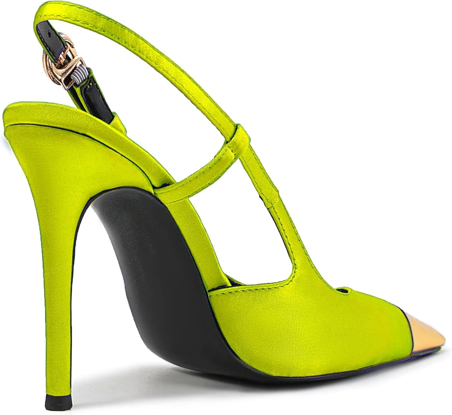 Elegant Snip Toe Satin Stiletto Heel Sandals for Women