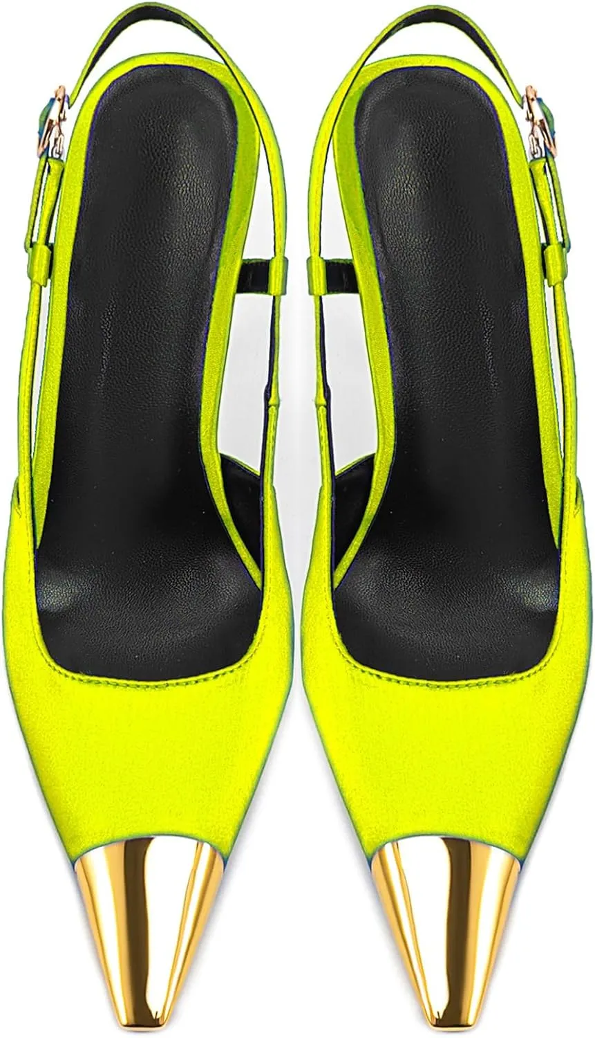 Elegant Snip Toe Satin Stiletto Heel Sandals for Women