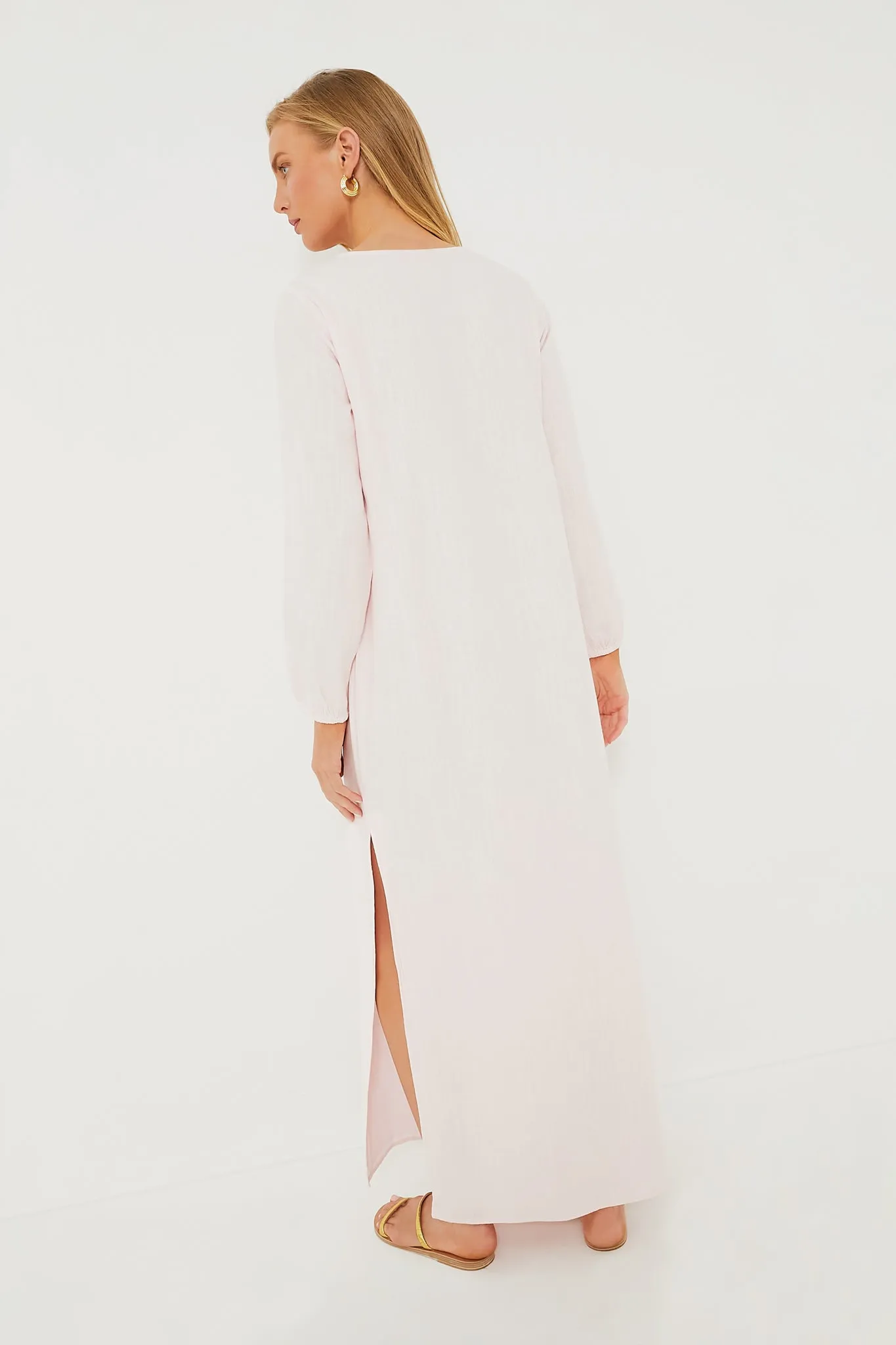 Embroidered Digital Caftan Blush Heavy-duty