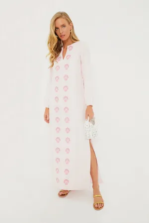 Embroidered Digital Caftan Blush Heavy-duty