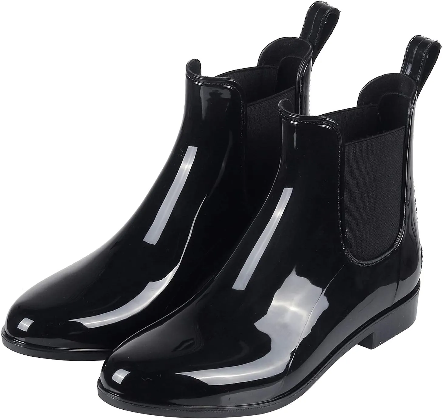 Evshine Women's Short Ankle Rain Boots Lightweight Chelsea Rain Boots Rubber Waterproof Booties