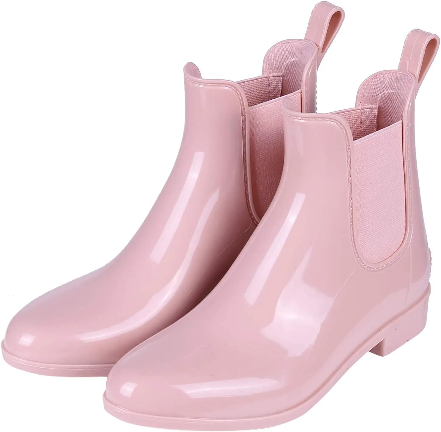 Evshine Women's Short Ankle Rain Boots Lightweight Chelsea Rain Boots Rubber Waterproof Booties