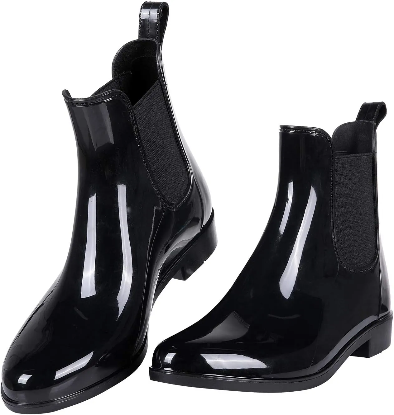 Evshine Women's Short Ankle Rain Boots Lightweight Chelsea Rain Boots Rubber Waterproof Booties