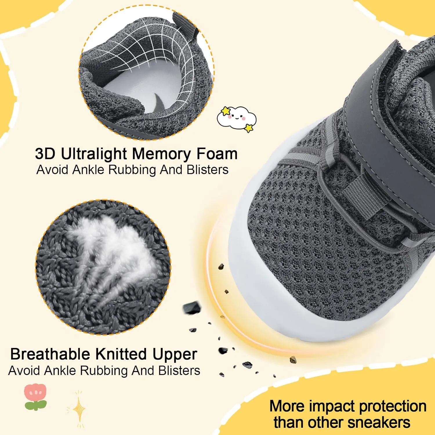 FEETCITY Toddler Sneakers Wide Toddler Shoes Boys Girls Tennis Shoes Sports Running Walking Sneakers