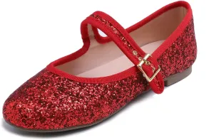 FEVERSOLE Women's Soft Cushion Extra Padded Comfort Round Toe Mary Jane Metal Buckle Fashion Ballet Flats Walking Shoes