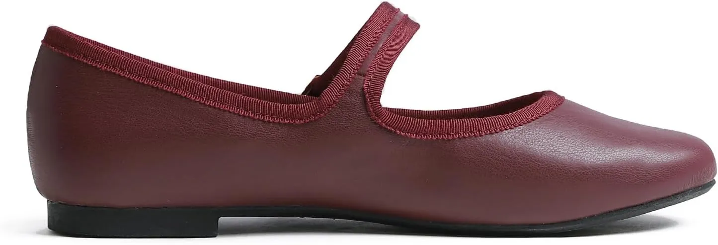 FEVERSOLE Women's Soft Cushion Extra Padded Comfort Round Toe Mary Jane Metal Buckle Fashion Ballet Flats Walking Shoes