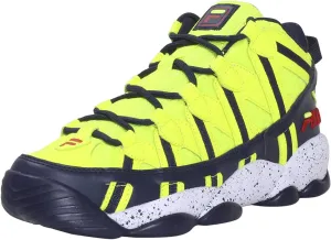 Fila Men's Stackhouse Spaghetti Basketball Sneakers Safety Yellow/Navy/White 10.5