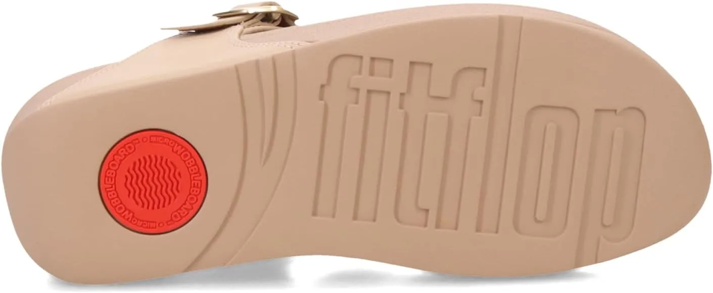 FitFlop Women's Lulu Adjustable Leather Toe-Post Sandals Wedge