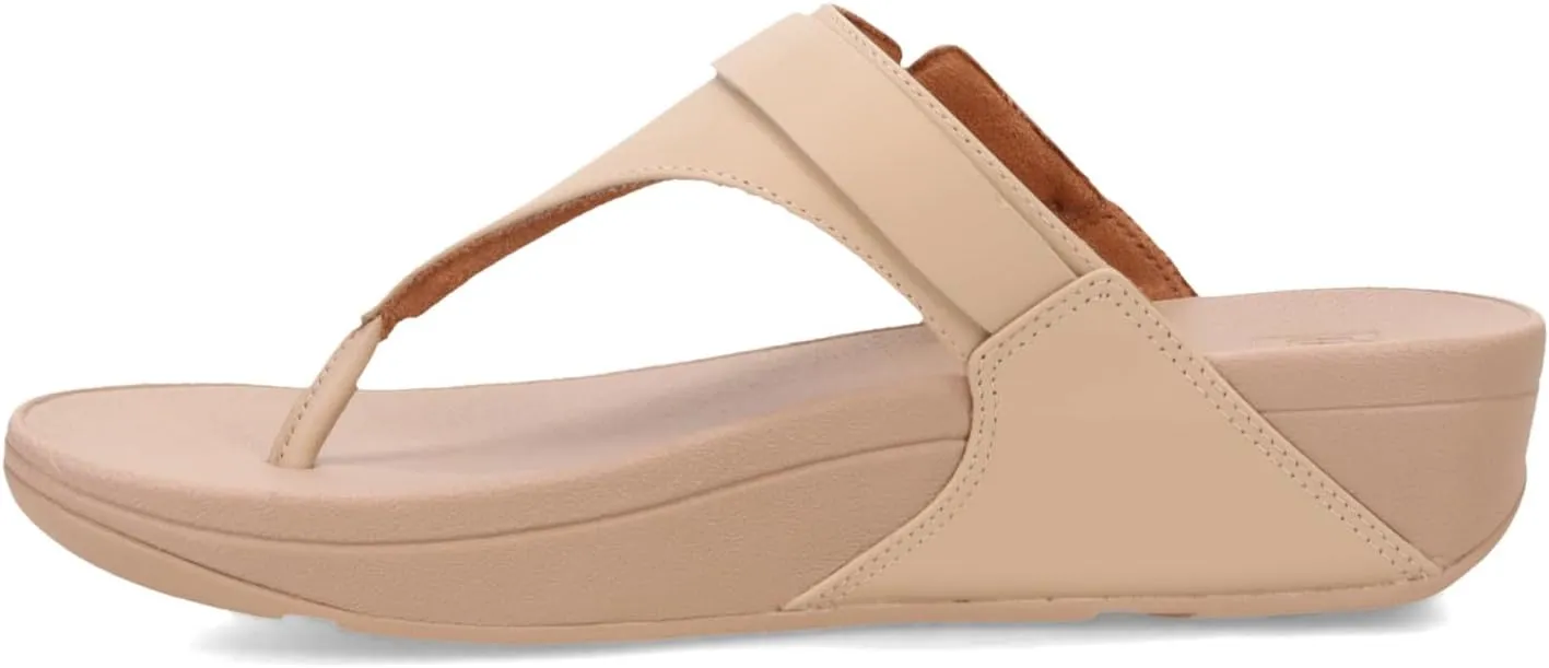 FitFlop Women's Lulu Adjustable Leather Toe-Post Sandals Wedge