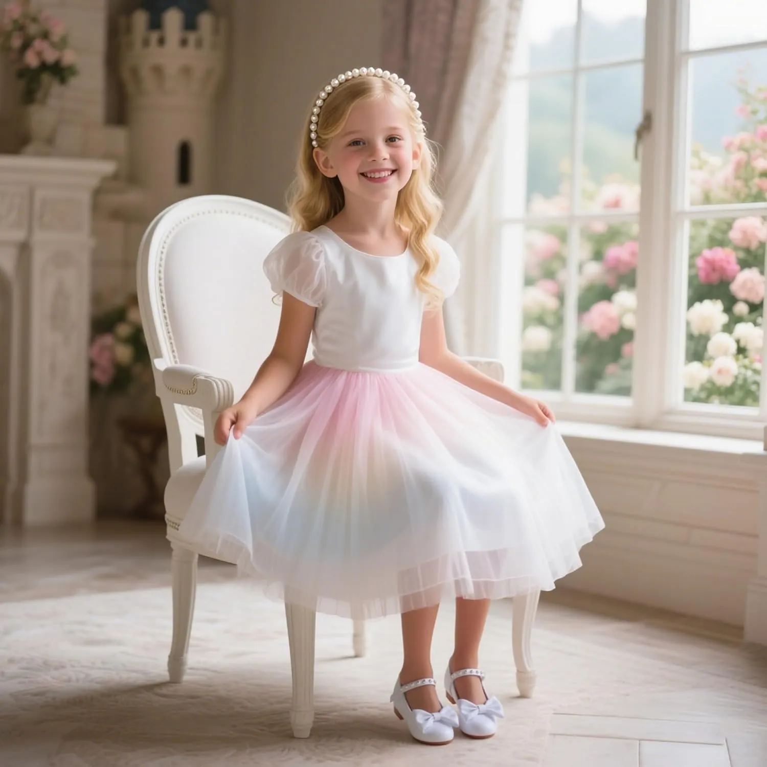Flaryzone Toddler/Little Girls' Ballerina Flat Mary Jane Princess Dress Shoes - Wedding School Party