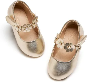 Flaryzone Toddler/Little Girls' Ballerina Flat Mary Jane Princess Dress Shoes - Wedding School Party