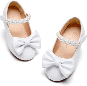 Flaryzone Toddler/Little Girls' Ballerina Flat Mary Jane Princess Dress Shoes - Wedding School Party
