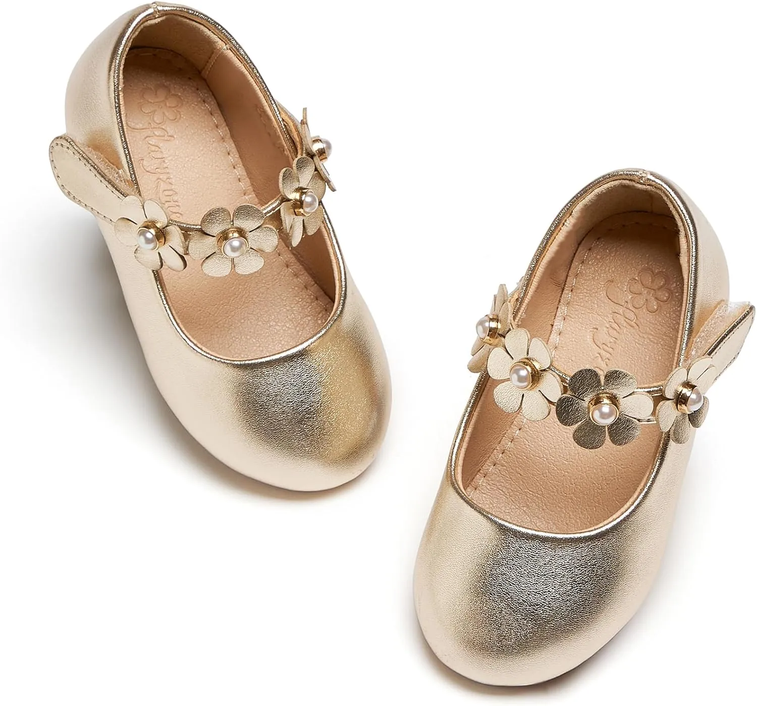 Flaryzone Toddler/Little Girls' Ballerina Flat Mary Jane Princess Dress Shoes - Wedding School Party