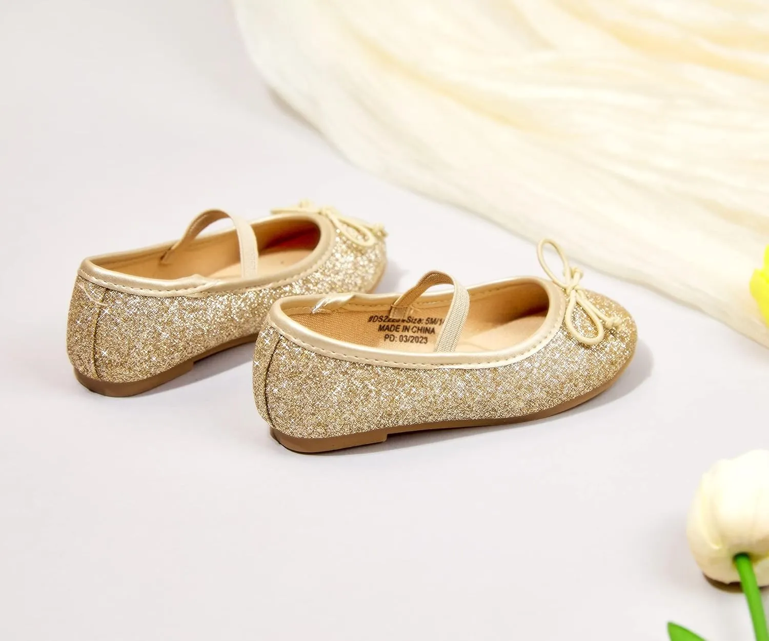Flaryzone Toddler/Little Girls' Ballerina Flat Mary Jane Princess Dress Shoes - Wedding School Party