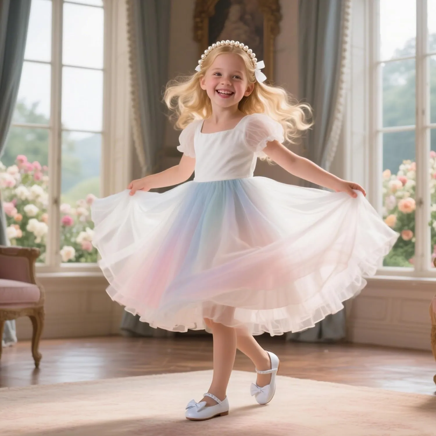 Flaryzone Toddler/Little Girls' Ballerina Flat Mary Jane Princess Dress Shoes - Wedding School Party